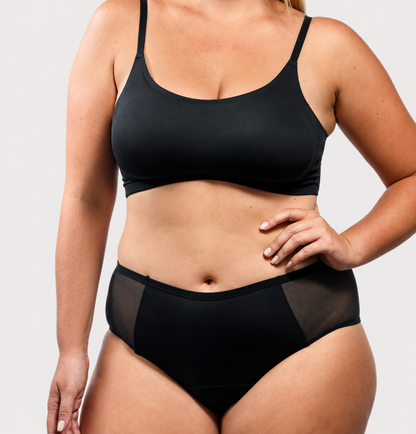 Brief med blonder – 100% lekkasjesikker