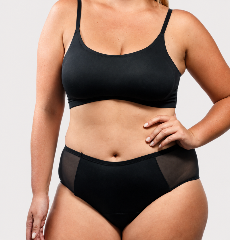 Brief med blonder – 100% lekkasjesikker