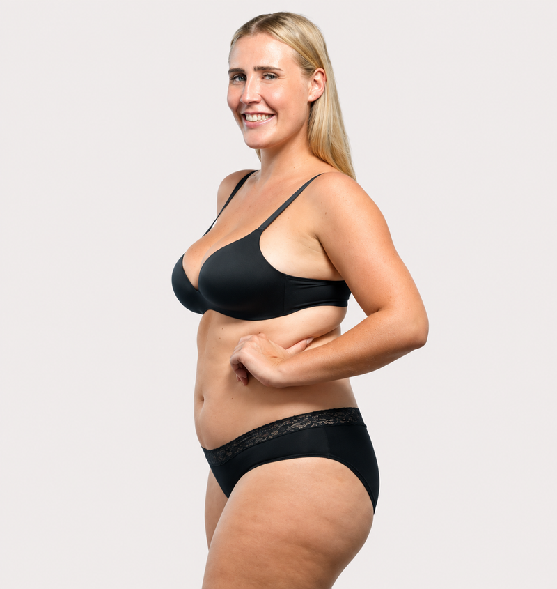 Truse med blonder – 100% lekkasjesikker